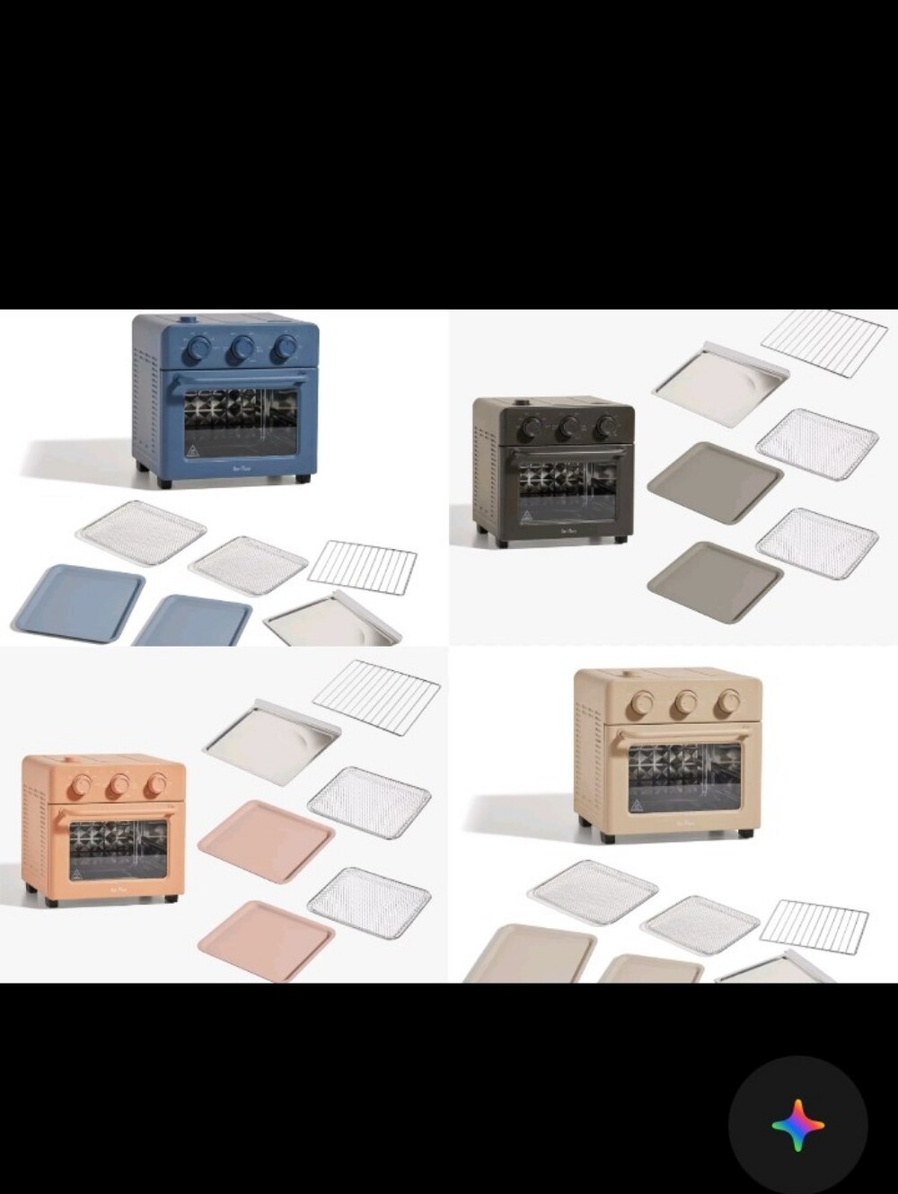 Our Place Wonder Oven Trays-Drip Tray, Crisper Tray,Bake Tray & Wire Rack, Blue